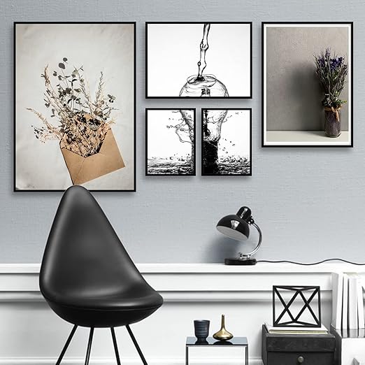 Black Picture Frame, 10x10 Picture Frame for Square Photo Poster Canvas Certificate Document Display Horizontally or Vertically High Transparent Wall Gallery(Size 10 x 10 inches)