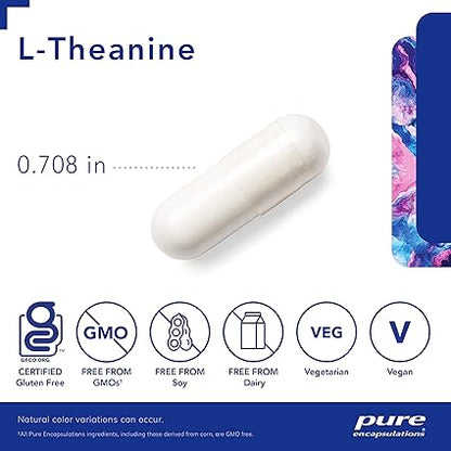 Pure Encapsulations L-Theanine - Amino Acid Supplement to Support Relaxation, Stress  Nervous System - 60 Capsules