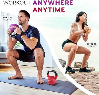 Yes4All Kettlebells 5lbs-65lbs  Kettlebell Sets Adjustable Weights, Kettlebell for Weight Training, Home Workout Equipment with Secure Grip for High Rep, Exercise Equipment