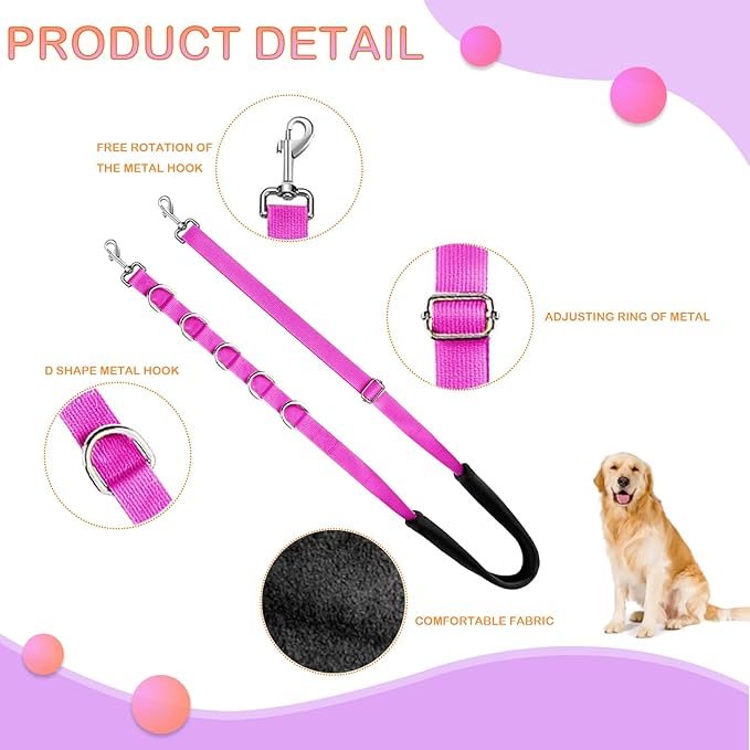 Dog Grooming Belly Straps, Adjustable Loops Extension, Table Arm Extender With Clamp for Bathing, Accessories Extension Loop Restraint Leash