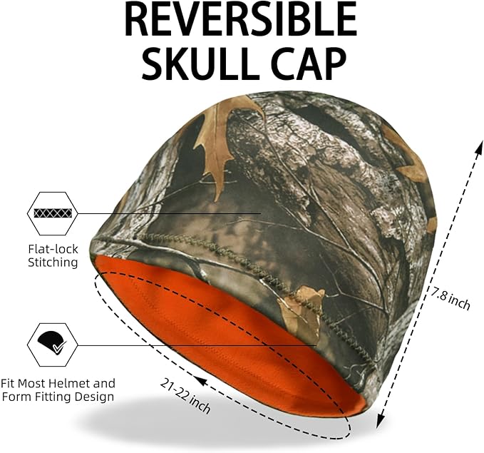 LOOGU Camo Beanie Hat for Hunting, Winter Skull Cap, Men's Cuffed Beanie with Fleece