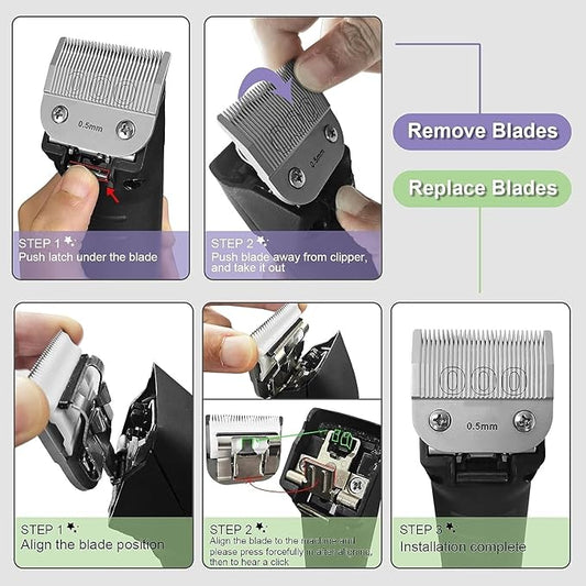 Size 84 Detachable Replacement Blades,compatible with oster Classic 76Star-TeqPower-Teq andi Adis AGC,BDC,BGC,MBG Series Clippers,332-Inch Cut Length For Dogs and Medium-Size Animals