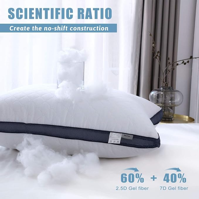 Meoflaw Pillows for Sleeping, Single, Luxury Hotel Pillows Queen Size (Queen)