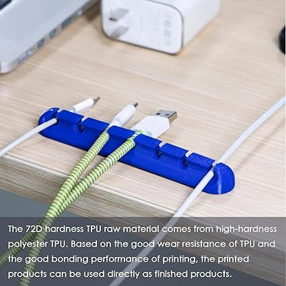 TPU Filament, 72D TPU Filament 1.75mm, Flexible Soft 3D Printer White Filament 1kg Spool, Dimensional Accuracy +/- 0.05