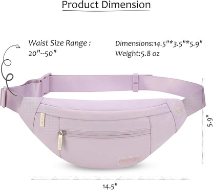 MAXTOP Large Crossbody Fanny Pack with 4-Zipper Pockets,Gifts for Enjoy Sports Festival Workout Traveling Running Casual Hands-Free Wallets Waist Pack Phone Bag Carrying All Phones