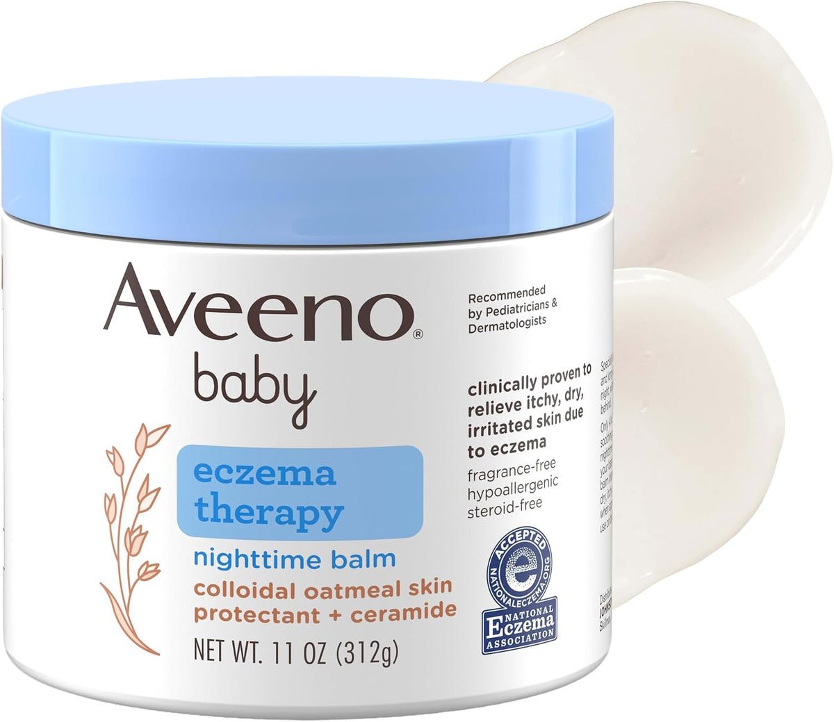This hypoallergenic, fragrance-free balm helps moisturize and strengthen baby's skin barrier to prevent and relieve eczema.