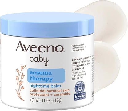 This hypoallergenic, fragrance-free balm helps moisturize and strengthen baby's skin barrier to prevent and relieve eczema.