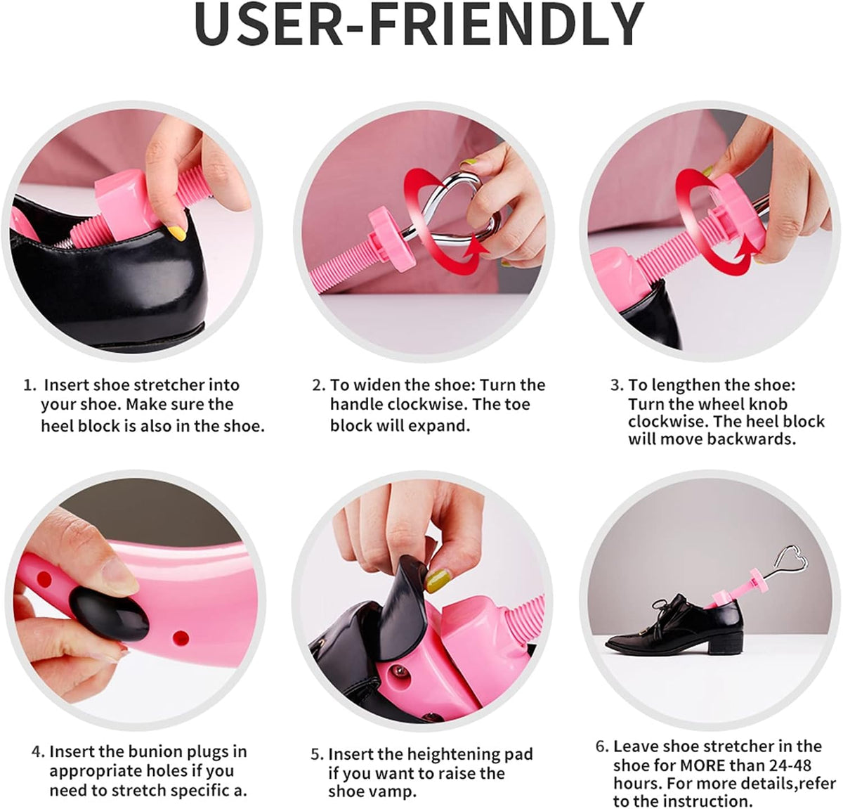 Shoe Stretcher for Women Men Wide Feet 4-Way Adjustable Shoe Expander Widener