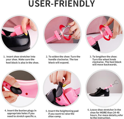 Shoe Stretcher for Women Men Wide Feet 4-Way Adjustable Shoe Expander Widener