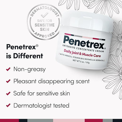 Penetrex Joint  Muscle Therapy - Soothing Comfort for Back, Neck, Hands, Feet - Premium Whole Body Rub with Arnica, Vitamin B6 MSM  Boswellia - Non-Greasy 2oz Cream
