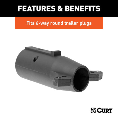 CURT 57260 7-Way RV Blade to 6-Way Round Trailer Wiring Adapter
