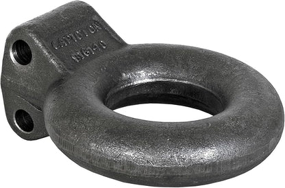 Buyers Products B16140 Plain Finish Forged Steel Tow Eye, 3" ID, 10 Ton Towing Eye, Pintle Hook Hitch Lunette Ring for Adjustable Channel Bracket, MGTW 20,000lbs