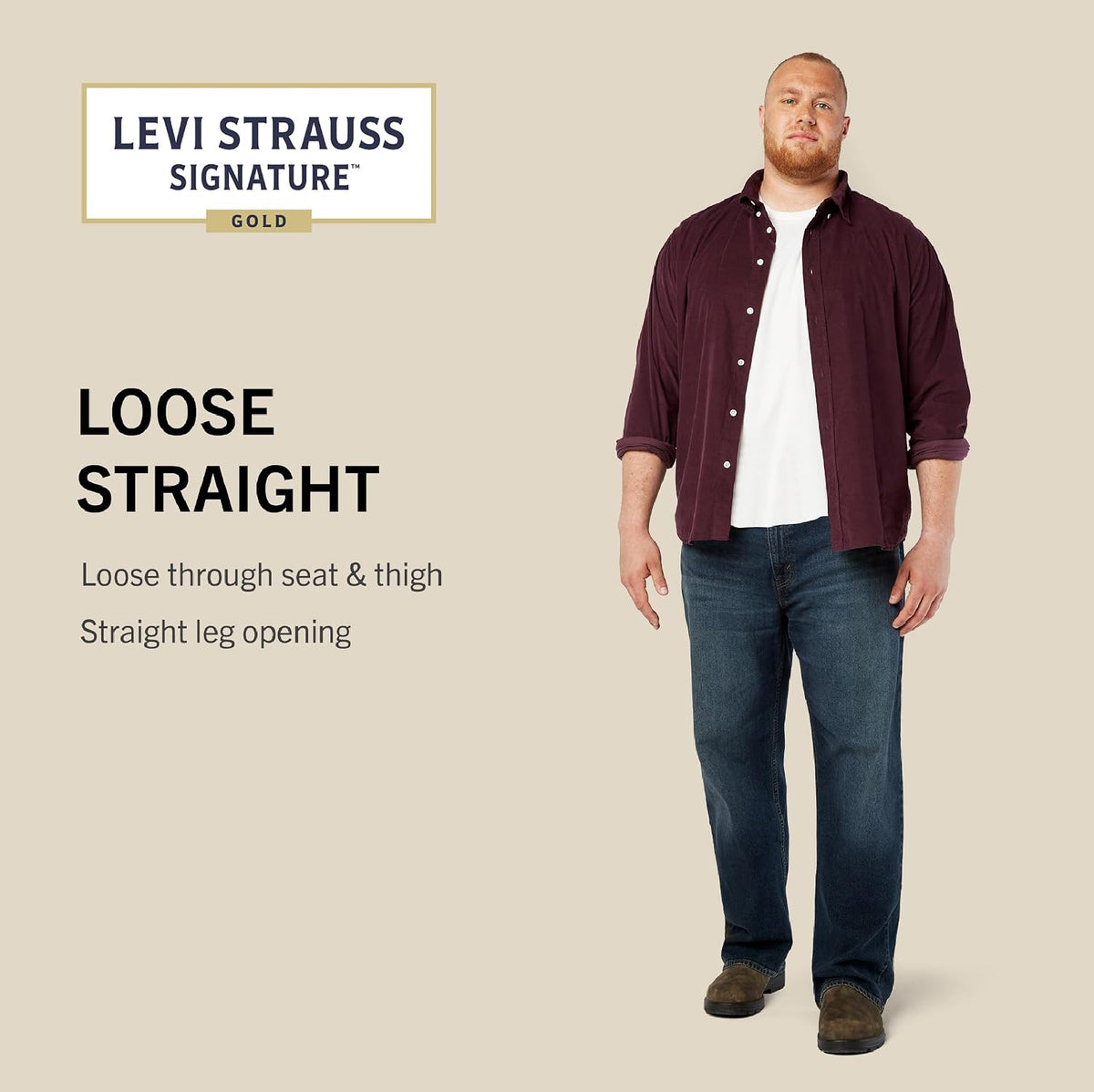 Levi Strauss Signature Gold Men's Loose Fit Jean Pants