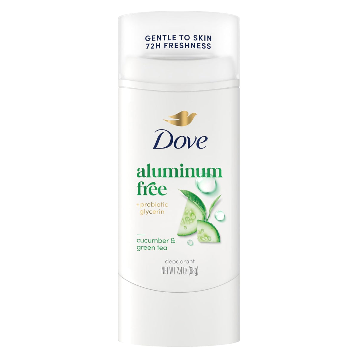 Dove Deodorant Stick Cucumber & Green Tea for 72 Hour Odor Protection Aluminum Free 2.4 oz