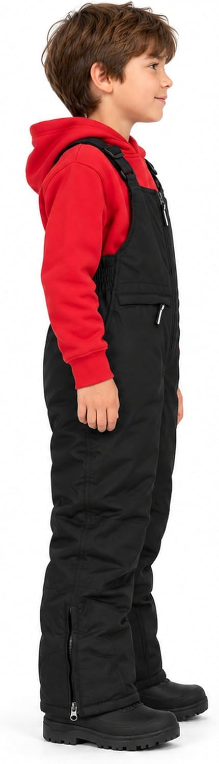 Boys Girls Unisex Classic Ski & Snow Bib Overall Winter Snowsuit Water-Resistant Windproof Outdoor Rain Bib