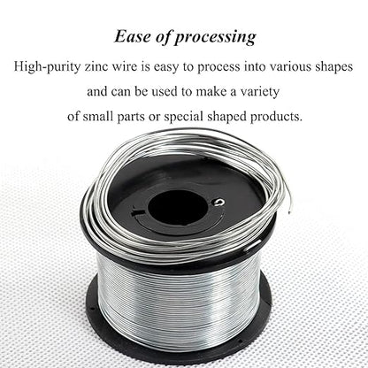 Diameter 1mm,SHOUCAN High Purity Zinc Wire, 99.99% Pure Zinc Metal Wire Diameter 0.3-1Mm, Length 3M for Science Project Experiment Lab Research
