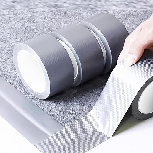 3-Pack Duct Tape Heavy Duty Waterproof Silver, 66 Yards x 1.88 Inch Total Strong Adhesive Duct Tape No Residue Bulk for Home Use, DIY, Projects, Outdoor Repairs Tear by Hand
