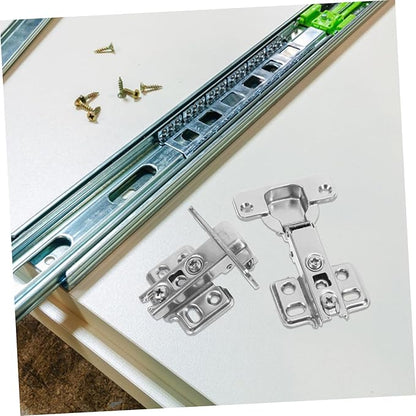 2pcs Stainless Steel Soft Close Concealed Hinges for European Kitchen Cabinets Full Overlay Design Effortless Installation Durability Versatile Furniture Use