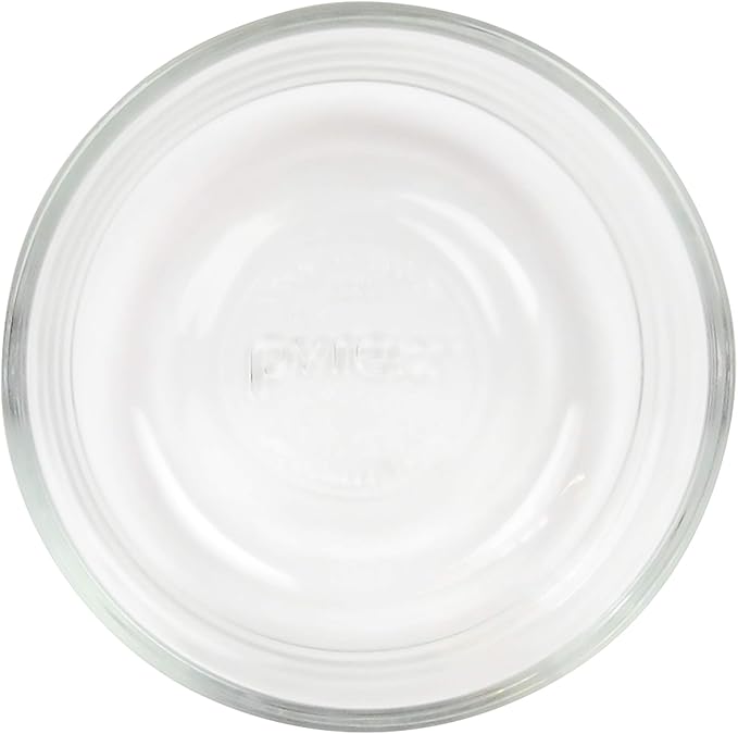 Pyrex 7202 1-Cup Glass Bowls With Cadet Blue Lids (4 Pack) - Made in USA 7202-PC | Tempered Glass Construction | BPA-Free Plastic | Easy Clean Surface | Top-Rack Dishwasher Safe