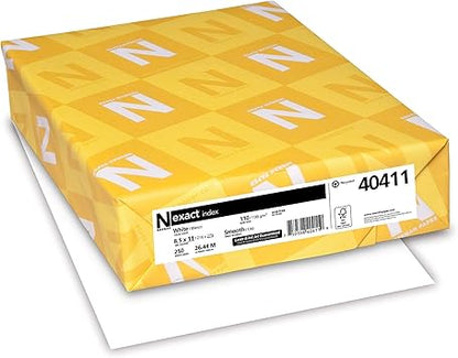 Neenah Exact 30 Recycled Extra-Heavyweight Index Card Stock, 8 12in. x 11in., 110 Lb, White, pk Of 250 Sheets, 40411