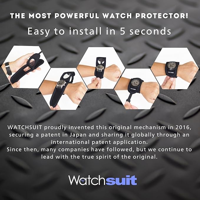 Watch Cover Watch Protector?Watchsuit VR Black/Red?A Cover That Allows You to Easily Attach Your smartwatch or Wristwatch in 5 Seconds! A Covering That can be Easily Worn for Both Sports and Work.
