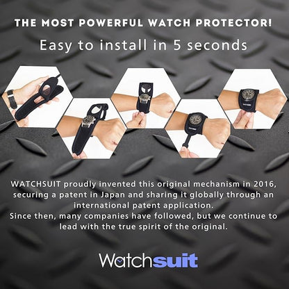 Watch Cover Watch Protector?Watchsuit VR Black/Red?A Cover That Allows You to Easily Attach Your smartwatch or Wristwatch in 5 Seconds! A Covering That can be Easily Worn for Both Sports and Work.