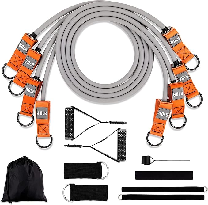 Torroband Heavy Duty Resistance Bands with Handles for Working Out Exercise Bands for Men & Women Workout at Home Travel Beach Park