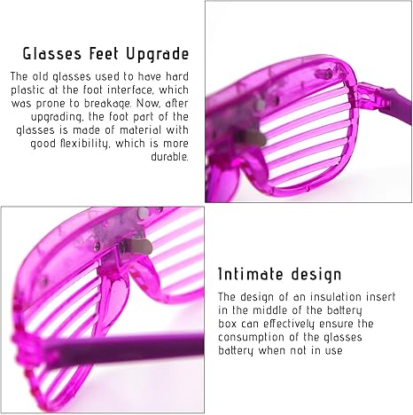 Led Party Glow Glasses Costumes Neon Flashing Plastic For Kids/Adult Dark Party Pool Party #3566z