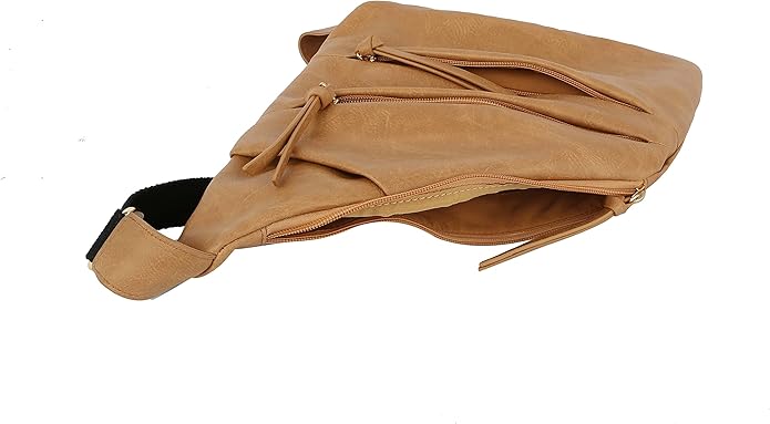 Handbag Republic Fashion Sling Bag Crossbody Vegan Leather Daypack Men Women by Metro Muse (Coffee)
