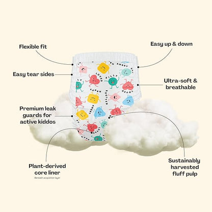 Hello Bello Premium Training Pants 4T-5T, All About Feelings Design, 18ct Jumbo Pack