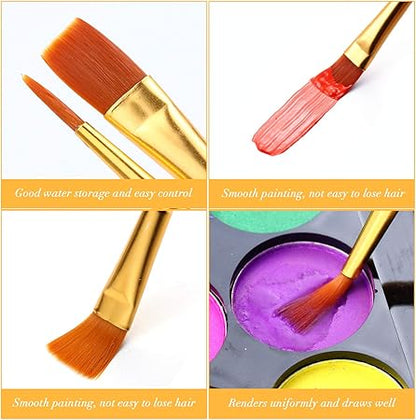 Acrylic Paint Brush Set, 1 Packs  10 pcs Watercolor Brushes Painting Brush Nylon Hair Brushes for All Purpose Oil Watercolor Painting Artist Professional Kits.