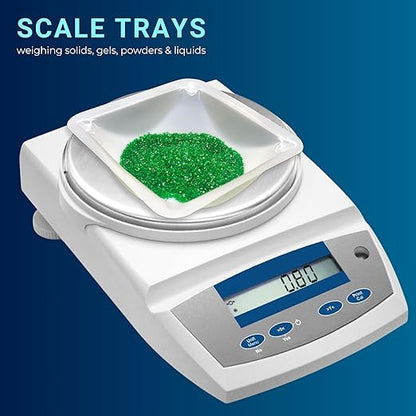 Weigh Boats Medium (100ml, 125 Pack) Disposable Plastic Trays for Scale, Anti-Static Square Tray Weighing Dishes, Polystyrene Lab Dish for Powder Weight, Mixing Epoxy, Food Sample Container, Pour Boat