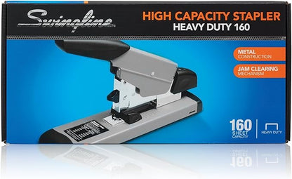 Swingline Heavy Duty Stapler, 160 Sheet Capacity, Jam Free, Metal, Black and Gray (39005)