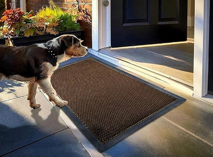 Muddy Mat® Mesh Quick-Dry Door Mat – Heavy-Duty, Dirt Trapper for Outdoor & Indoor Use, Ideal for Entrance, Mudrooms, Patios, and Garages, Low-Profile, Non-Slip, Washable – Orange 23"x35"x0.4"