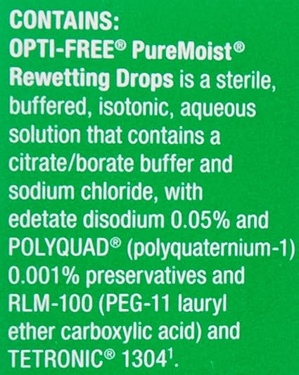 Opti-Free Puremoist Rewetting Drops, 12-mL