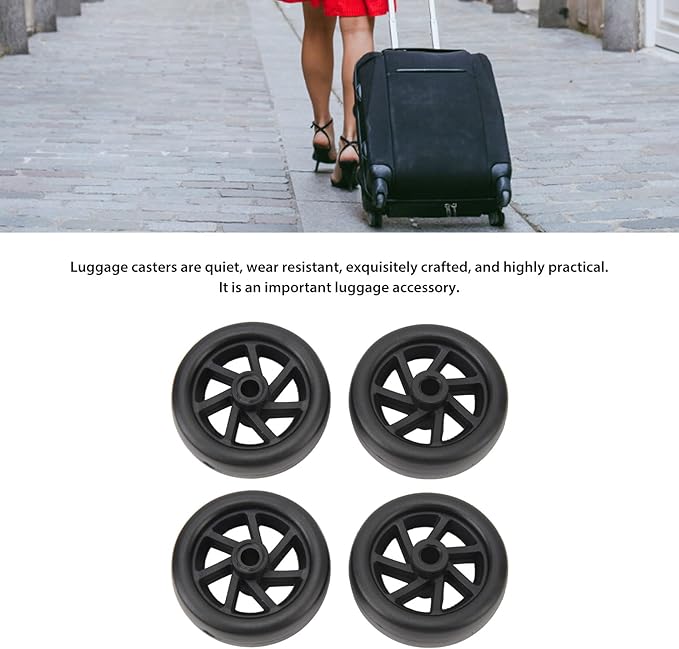 4Pcs Luggage Wheel Luggage Wheel Replacement Kit Replacement Suitcase Wheels for Travelers Hiking Travel Replacement Luggage Wheels