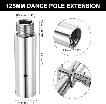 PATIKIL Dance Pole Extension for Stripper Dance Pole Stainless Steel Extending Tube Height Adjustable Replacement Accessories for Dancing Pole Connect