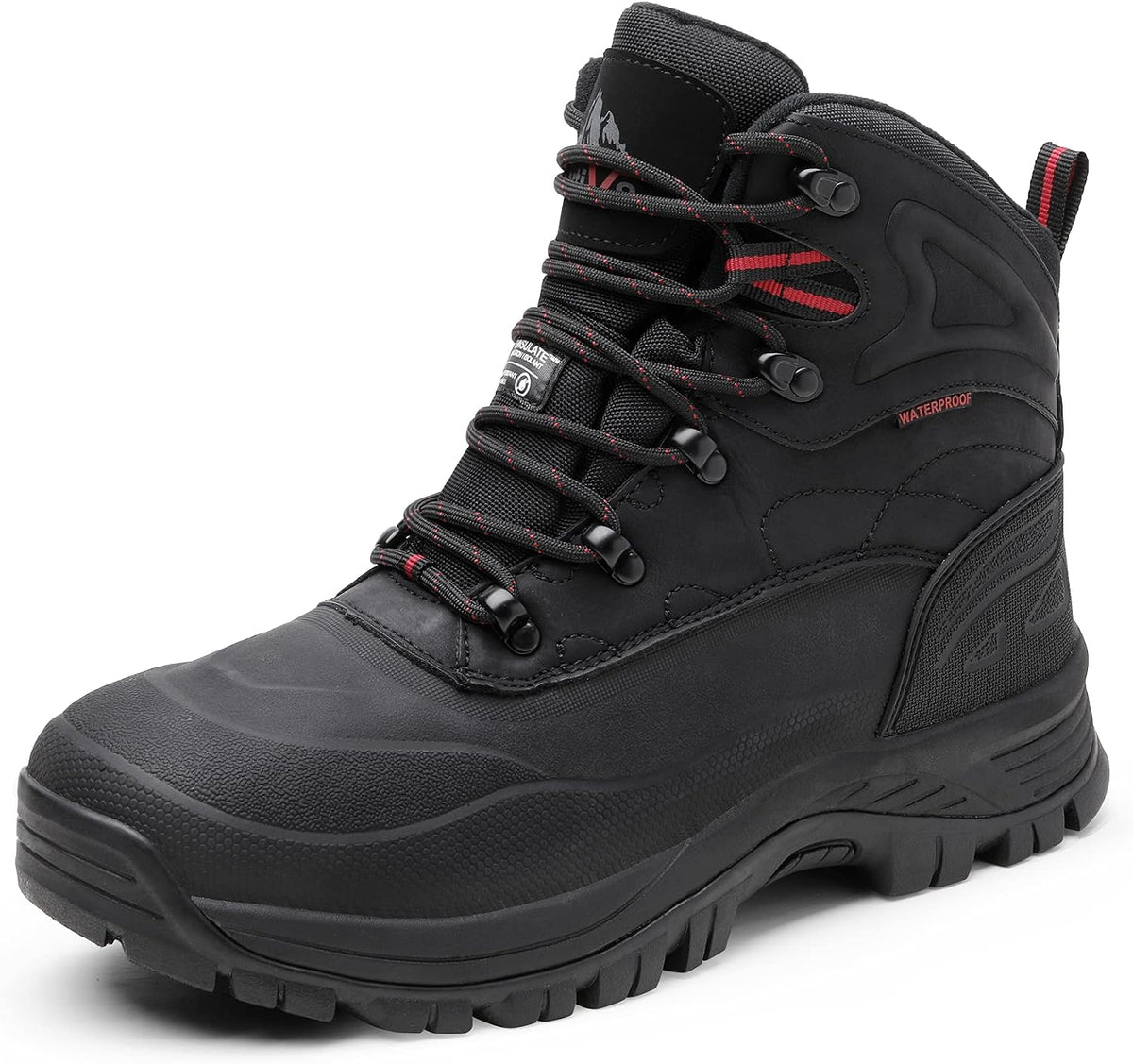 Size 11, NORTIV 8 Men's Insulated Waterproof Construction Hiking Winter Snow Boots.