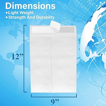 9 x 12 Envelopes, Catalog Envelopes 9x12, Catalog Mailerr, Self Sealing Closure,Holds Up To 14 lb., Puncture, Tear  Moisture Resistant (500 Pack)