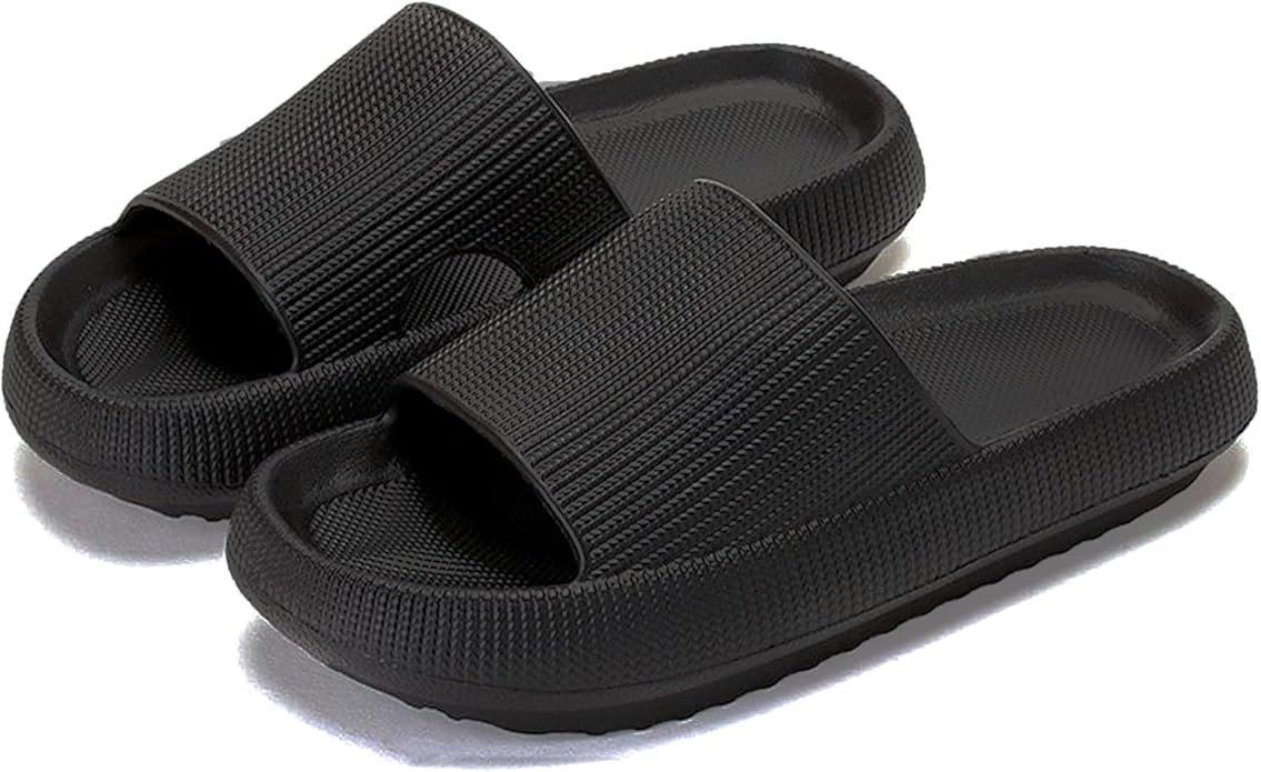 rosyclo Cloud Slippers for Women and Men, Pillow House Slippers Shower Shoes Indoor Slides Bathroom Sandals, Ultimate Comfort, Lightweight, Thick Sole, Non-Slip, Easy to Clean