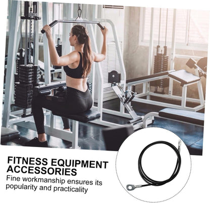 2pcs Straight Bar Cable Attachment for Gym Pulley System Sturdy Pu Cover Replacement Cable