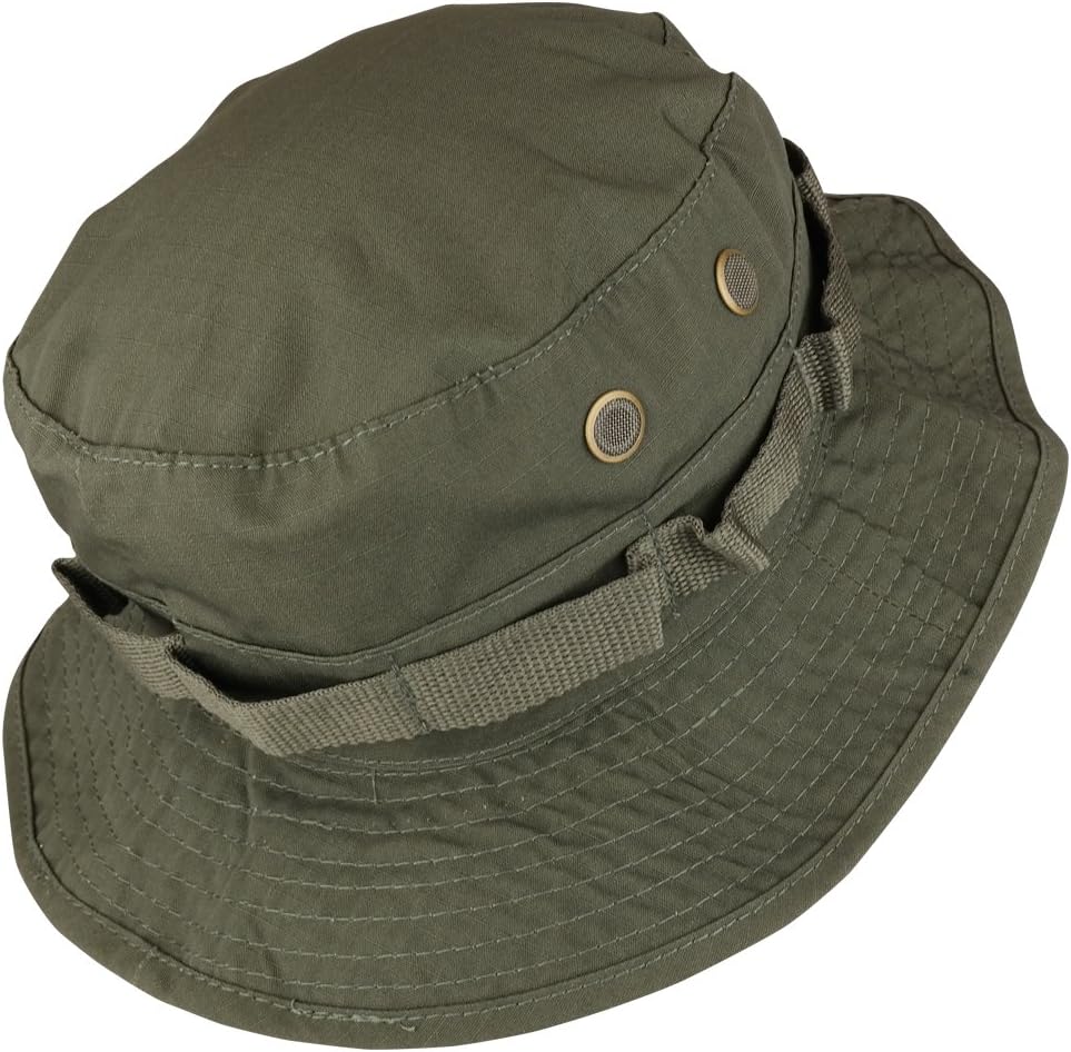 Armycrew Ripstop Tear Resistant Cotton Jungle Boonie Cap with Chin Strap Size 7 1/4