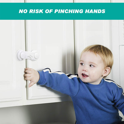 Cabinet Locks - Adoric Life Child Safety Locks 4 Pack - Baby Safety Cabinet Locks - Baby Proofing Cabinet Kitchen System with Strong Adhesive Tape (4pcs)