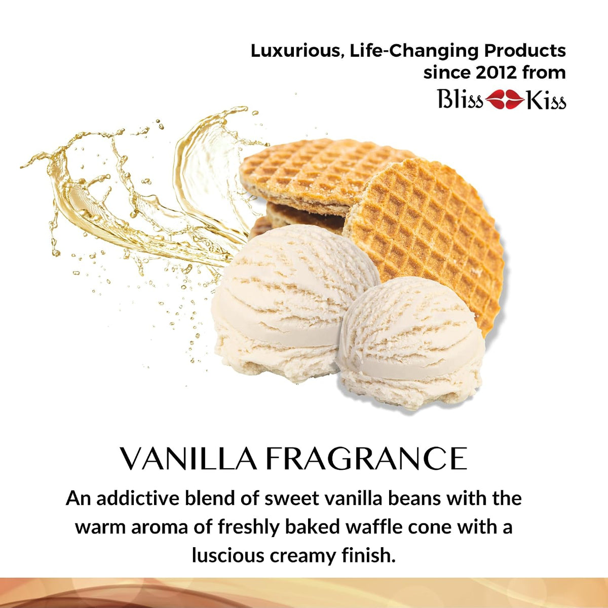 Bliss Kiss | 3 Vanilla Fragrance Nail Oil Cuticle Pens w/Vitamin E & Jojoba?Nail Strengthener Nail Growth Serum for Brittle Peeling Breaking Thin