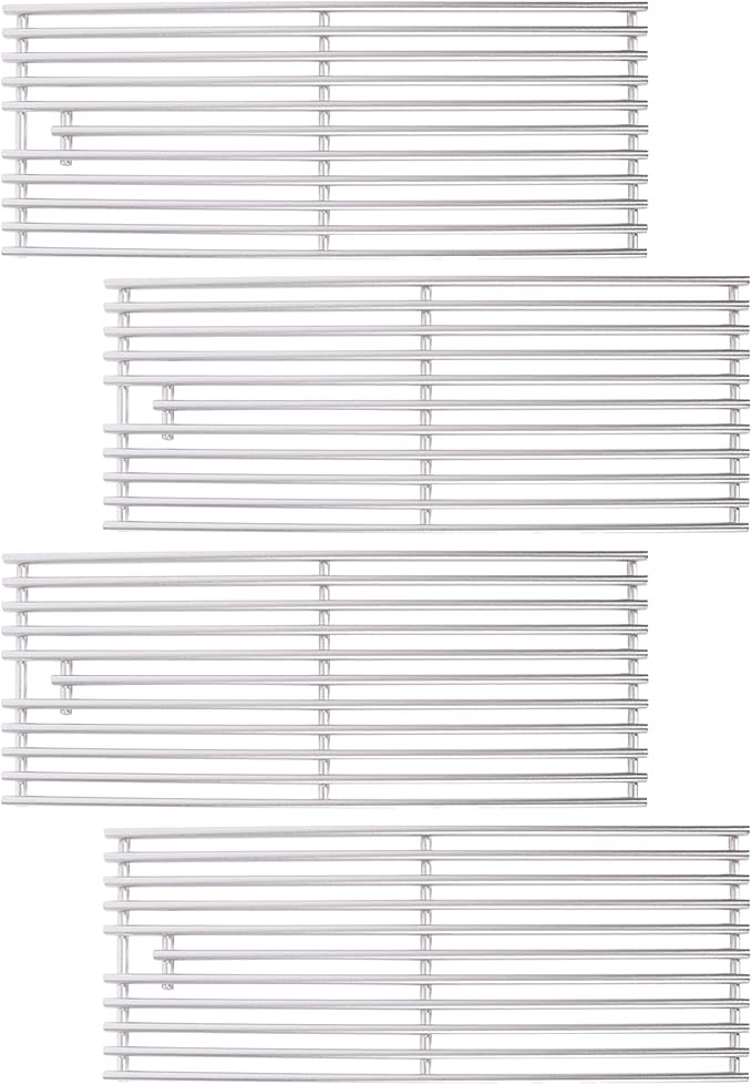 4 Pc 304 Heavy Duty Cast Stainless Steel 516" Rod BBQ Cooking Grill Grates Replacement Parts for Blaze Grill 3, 4, 5 Burner Blaze Grill Models, AOG, RCS, Summerset Sizzler, Stainless Steel 18 x 7-38