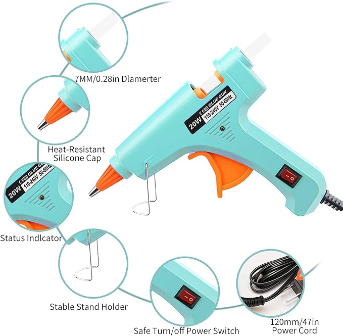 Hot Glue Gun Kit Mini: Mini Hot Glue Guns Kit with 30 Sticks Melt Glue Gun Craft for School DIY Arts Home Quick Repairs Multi-application