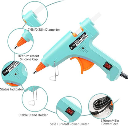 Hot Glue Gun Kit Mini: Mini Hot Glue Guns Kit with 30 Sticks Melt Glue Gun Craft for School DIY Arts Home Quick Repairs Multi-application