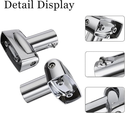 Kokone Shower Curtain Rod Bracket Set of 2 Adjustable 180° Rotation Bracket for Curved Shower Curtains Rod Sturdy Zinc Alloy Wall Mounted Shower Curtain Rod Holder for Bathroom,Wardrobe,Kitchen,Silver