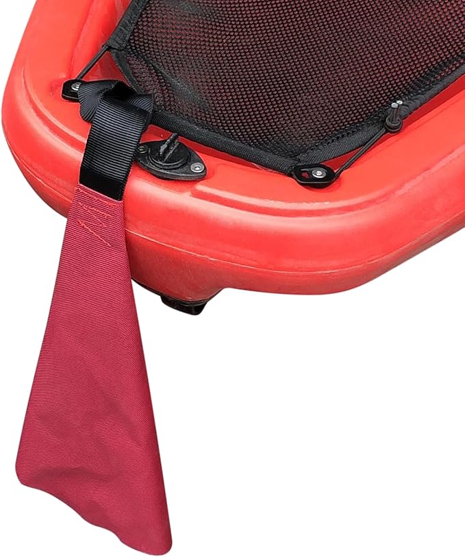 ZJchao Kayak Accessories, Red Warning Flag Safety Flag Canoe Flag with Webbing for Kayak Canoe