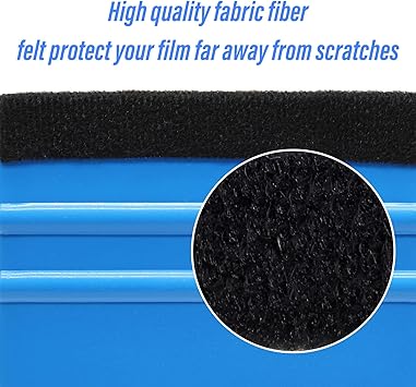 4 Inch Plastic Felt Edge Squeegee Tool Vinyl Squeegee for Window Tint, Wallpaper, Decal Sticker, Blue, 2Pcs